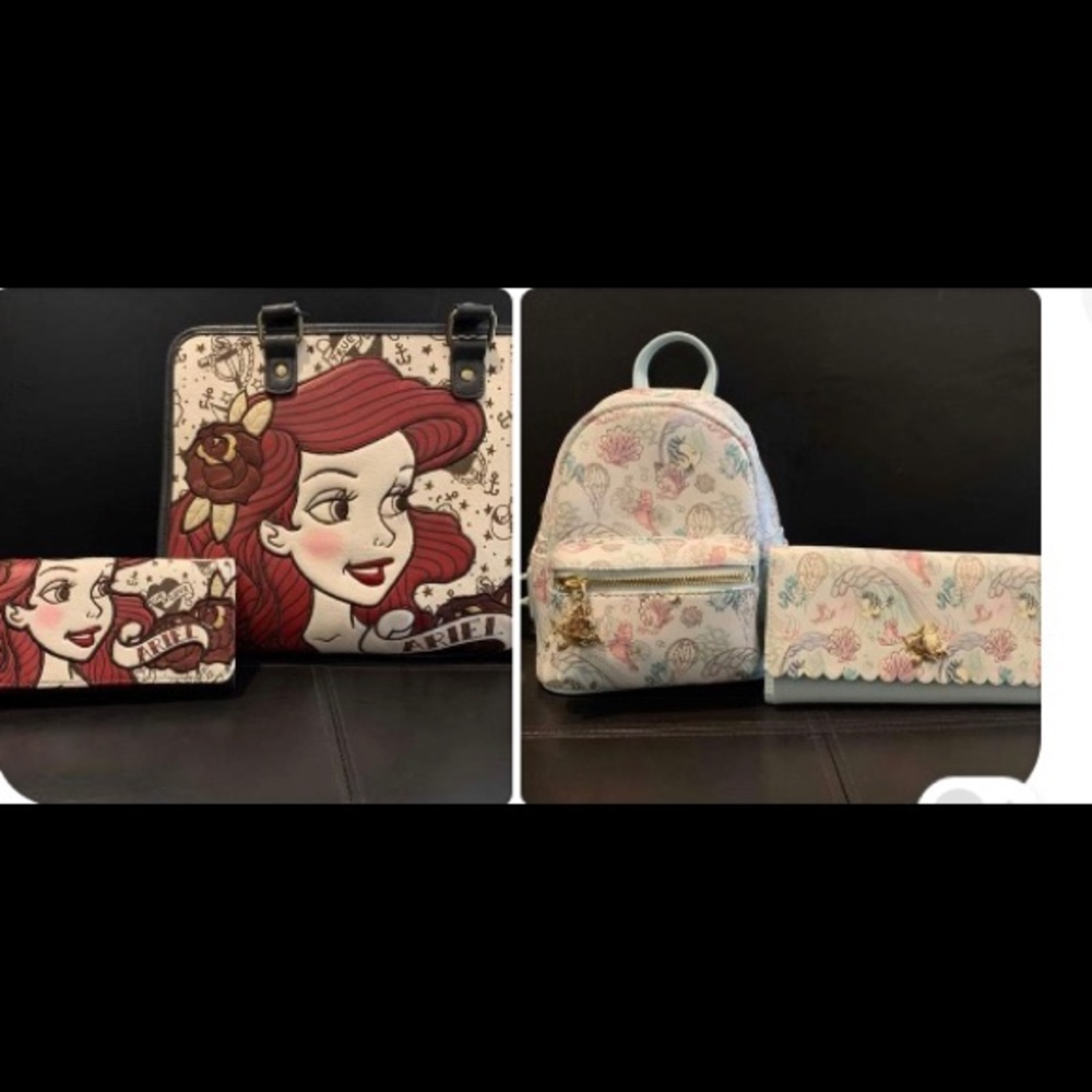 Disney Little Mermaid Purse And Wallet Set